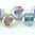 Honeycomb Beads crystal - silver rainbow 6mm 30Stk.