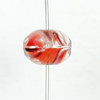 Glasschliffperlen Rondelle / Donuts 8,5 x 6 mm crystal rot schwarz