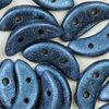 CzechMates™ Crescent suede blue 3 x 10 mm 5g