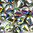 Spiky Button Bead 4,5x6,5mm crystal full vitrail 50 Stk.
