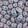 SuperDuo Beads weiß nebula matt 2,5 x 5mm  10g