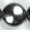 Swarovski 5860 Crystal Coin Pearls 14 mm dark grey