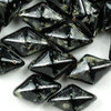 DiamonDuo™ Beads 5 x 8 mm schwarz picasso 25 Stk.