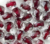 Glasschliffperlen 4 mm crystal mit fuchsia Farbeinzug