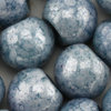 Mushroom Button 6 x 5 mm weiß - terracotta blue (30 Stk. Packung)