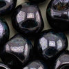 Mushroom Button 6 x 5 mm schwarz - blue lazure (30 Stk. Packung)