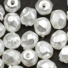 Glasschliffperlen 3 mm crystal white satin