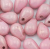 Drop Beads 4 x 6mm weiß - pink gelüstert, 50 Stück