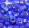 Rocailles blau matt mit Silbereinzug 4,0 mm 20g