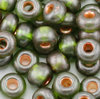 Rocailles grün - orange gelüstert mit Silbereinzug 4,5 mm 20g