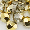 Glasschliffperlen 6 mm crystal amber gold