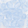 Glasschliffperlen 4 mm hell blau matt