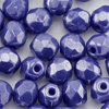 Glasschliffperlen 4 mm blau opak gelüstert