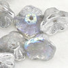 Flower Cup Beads 7x5mm crystal - silver rainbow 25 Stück