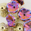 Flower Cup Beads 7x5mm california violet 25 Stück
