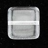 Glasperlen Quadrat crystal, 10 x 10 mm, 10 Stück
