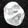Glasperlen Kugel mit Vertiefung, crystal, Ø 13, 5 Stück