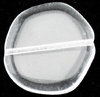 Glasperlen Scheibe (eckiger unregelmäßiger Rand), crystal, Ø 19, 4 Stück