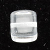 Glasperlen Würfel, crystal, 8 x 8 mm, 7 Stück