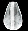 Glasperlen Tropfen (längs gebohrt), crystal, 18 x 11 mm, 5 Stück