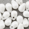 Drop Beads 4 x 6mm weiß gelüstert 50 Stück