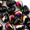Drop Beads 4 x 6mm schwarz sliperit 50 Stück