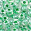 Rocailles crystal gelüstert - grüner Farbeinzug 4,5mm 20g