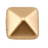 Pyramid Beads gold metallic matt 12mm, 5Stk.
