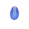 Glasschlifftropfen blau 7 x 5 mm, 12 Stück