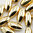 Acrylperlen Olive 6 x 3 mm gold, Loch-Ø 0,8mm, 40 Stück