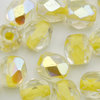 Glasschliffperlen 4 mm crystal AB - gelber Farbeinzug