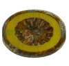 Kiwi Oval Beads 10 x 14mm gelb opal picasso 10 Stk.