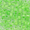 Rocailles crystal - neon grüner Farbeinzug 2,1mm 20g