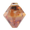 Swarovski Perlen 6301 Doppelkegel 10 mm quer gebohrt crystal copper (SF)