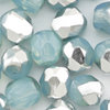 Glasschliffperlen 4 mm eisblau opal silber