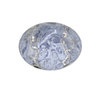 Baroque Cabochon oval Backlit crystal blue star 6 x 8 mm, 5g ( ca. 12 Stk.)