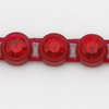 Preciosa Strassband flame red - light siam, 19 cm (38 Steine)