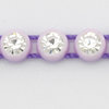 Preciosa Strassband lavender - crystal, 19 cm (38 Steine)