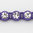 Preciosa Strassband purple - crystal, 19 cm (38 Steine)