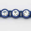 Preciosa Strassband navy blue - crystal, 19 cm (38 Steine)