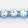 Preciosa Strassband blue - crystal, 19 cm (38 Steine)