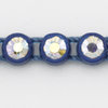 Preciosa Strassband navy blue - crystal AB, 19 cm (38 Steine)