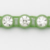 Preciosa Strassband green - crystal, 19 cm (38 Steine)