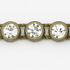 Preciosa Strassband antik gold - crystal, 19 cm (38 Steine)