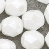 Glasschliffperlen 6 mm weiß shimmer
