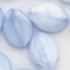 Tulip Petal Beads 6x8 mm blau - weiß marmor 5g (ca.20-22 Stk.)