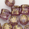 Preciosa Pellet Beads 4x6mm crystal - purple terracotta 50 Stk.