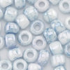 Toho Rocailles 8/0  Fb-Nr. 1205ᴽ weiß - blau opak marmoriert  10g