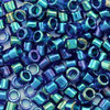 Miyuki Delica 11/0 DB1763 cobalt iris - emerald Farbeinzug 5g
