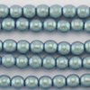 Immitationsperlen rund pearl shell silver blue 2 mm, 1 Strang mit 150 Stk.